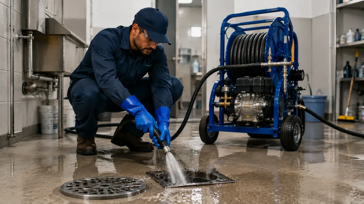 Floor Drain Hydro Jet Cleaning in San Carlos