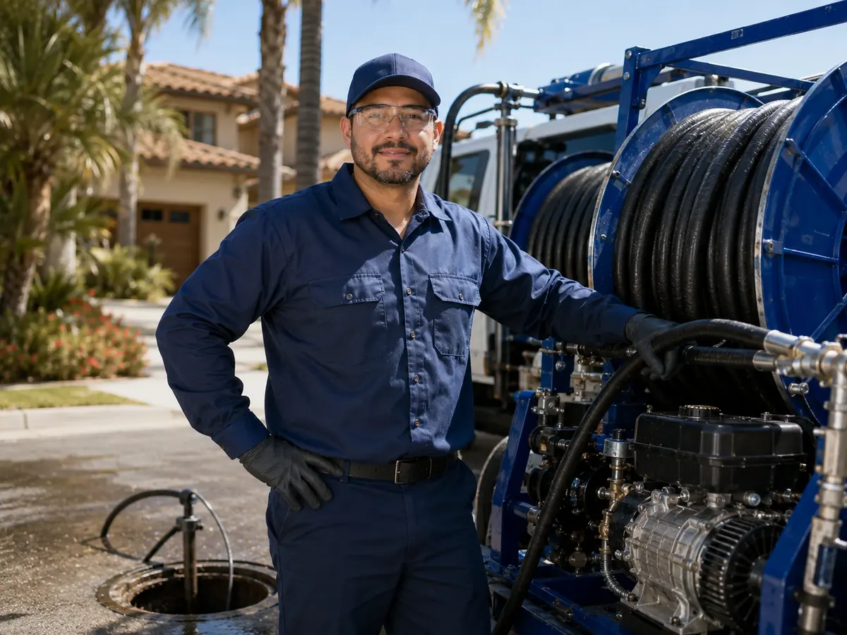 Hydro jet sewer cleaning in San Carlos