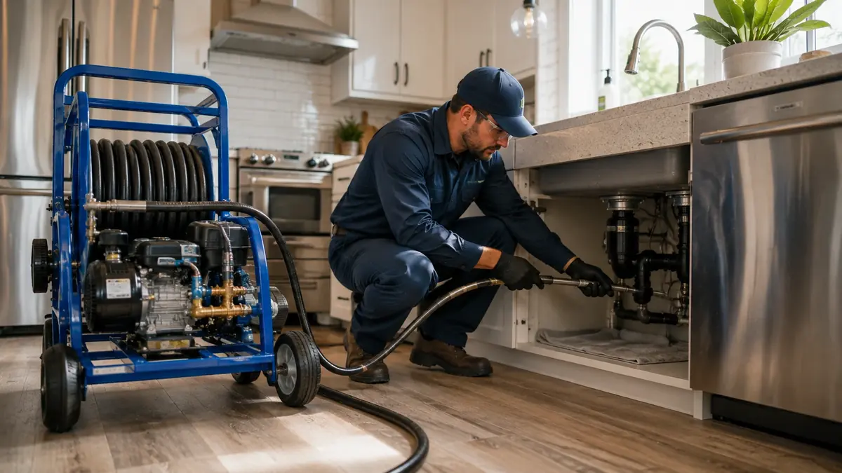 Kitchen Drain Hydro Jetting in San Carlos