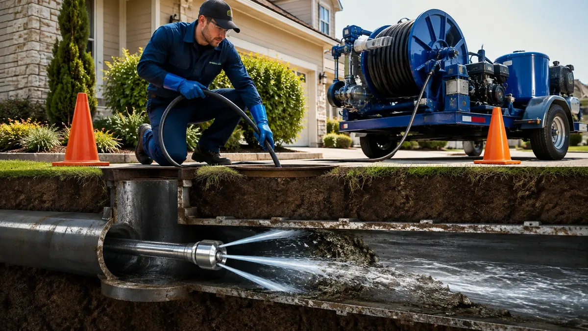 Main Sewer Line Hydro Jet Cleaning in San Carlos