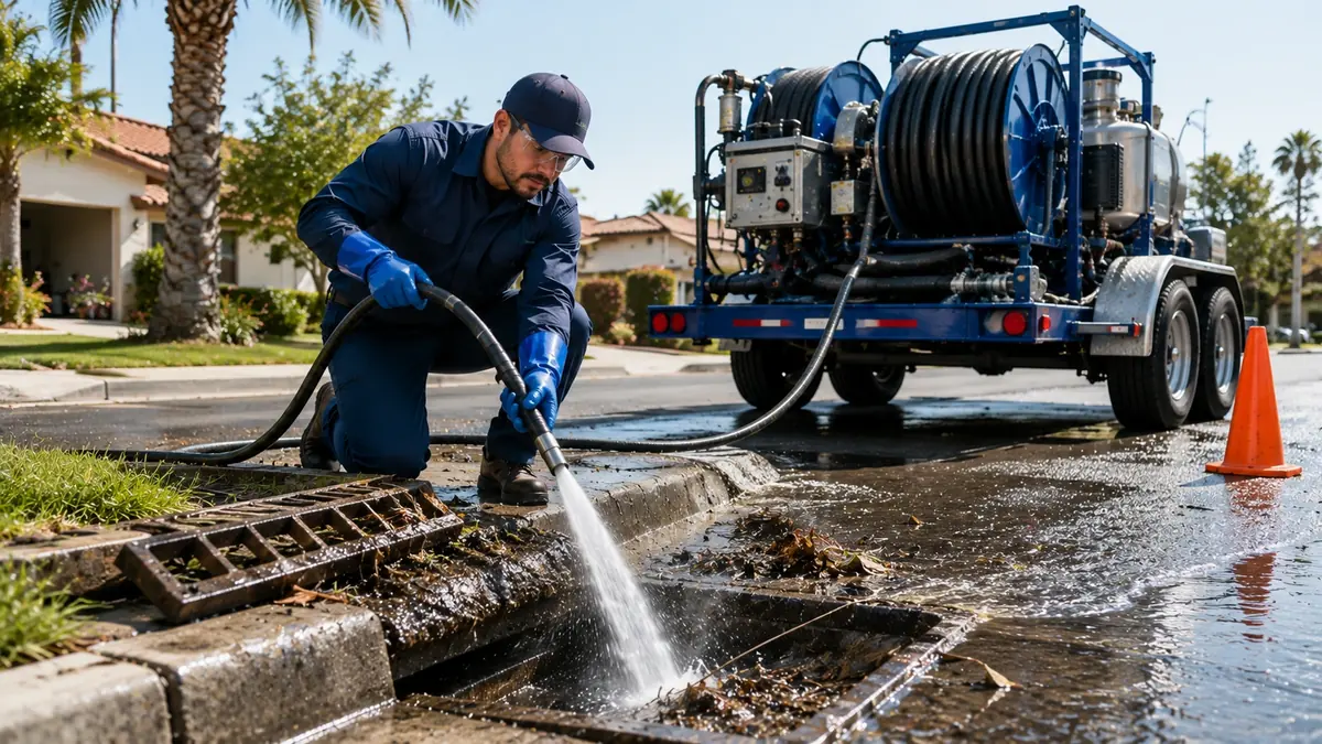 Storm Drain Hydro Jet Cleaning in San Carlos